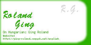 roland ging business card